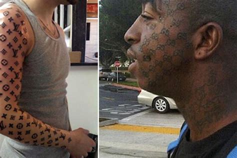 lawyer gucci face tattoo|Dude shouts out lawyer with face tattoo who saved him .